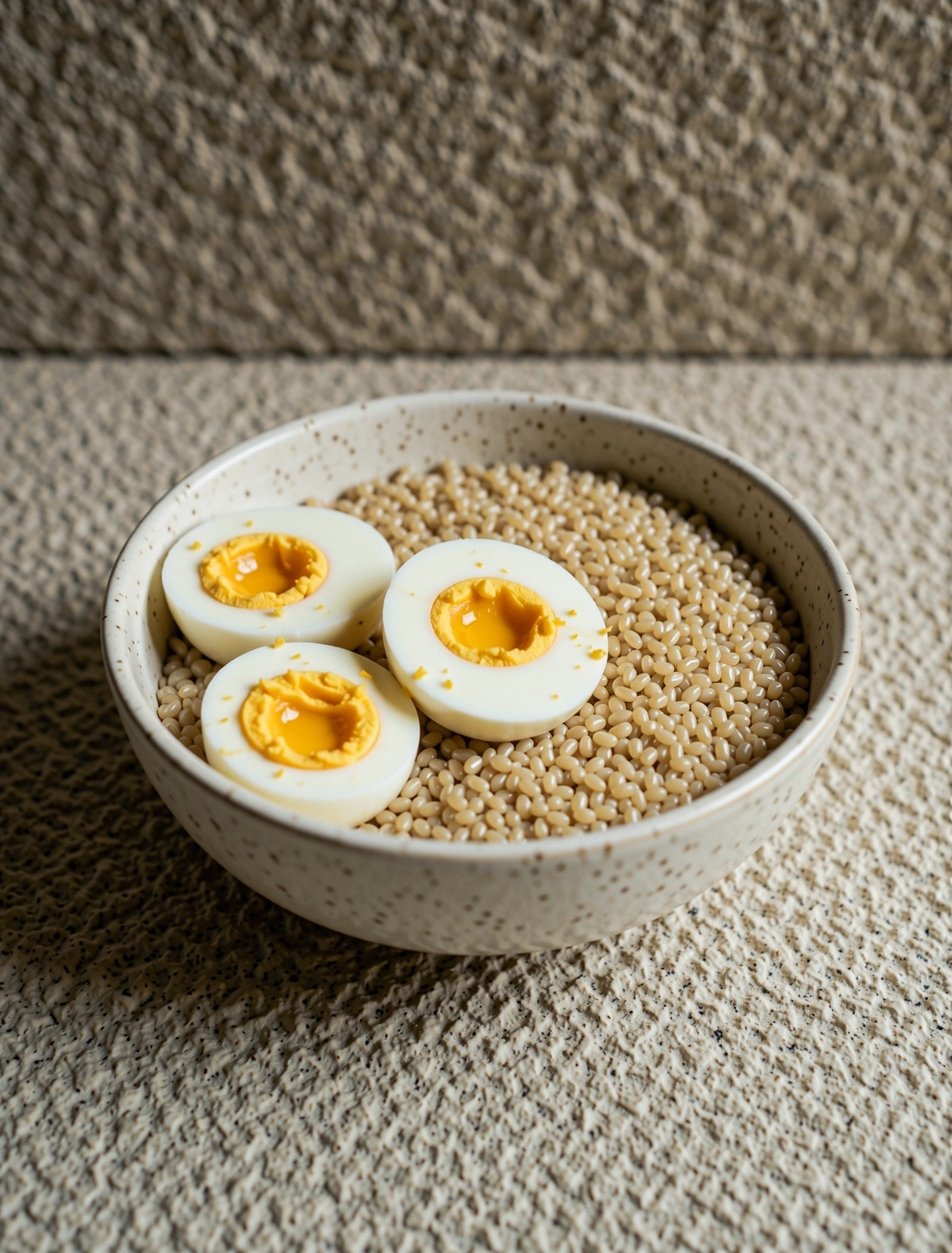 Präzise angerichtetes Frühstück